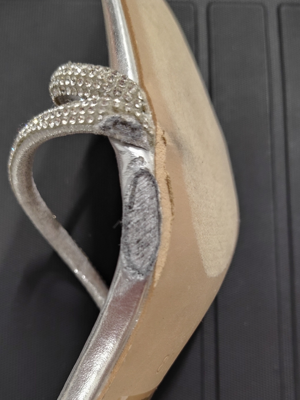 Steve Madden Exotica Silver Spiral-Ankle Rhinestone Stiletto Heels Sz 8 NWF! - Picture 8 of 11